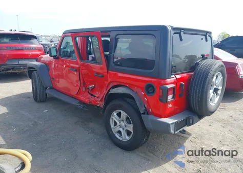 2021 Jeep Wrangler Unlimited Sport S 4X4 из США, поврежденный, VIN 1C4HJXDNXMW658930
